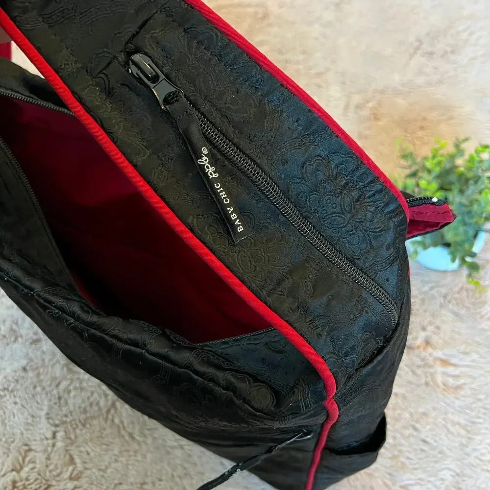 NWT Petunia Pickle Bottom Red and Black Diaper Shoulder Crossbody Bag